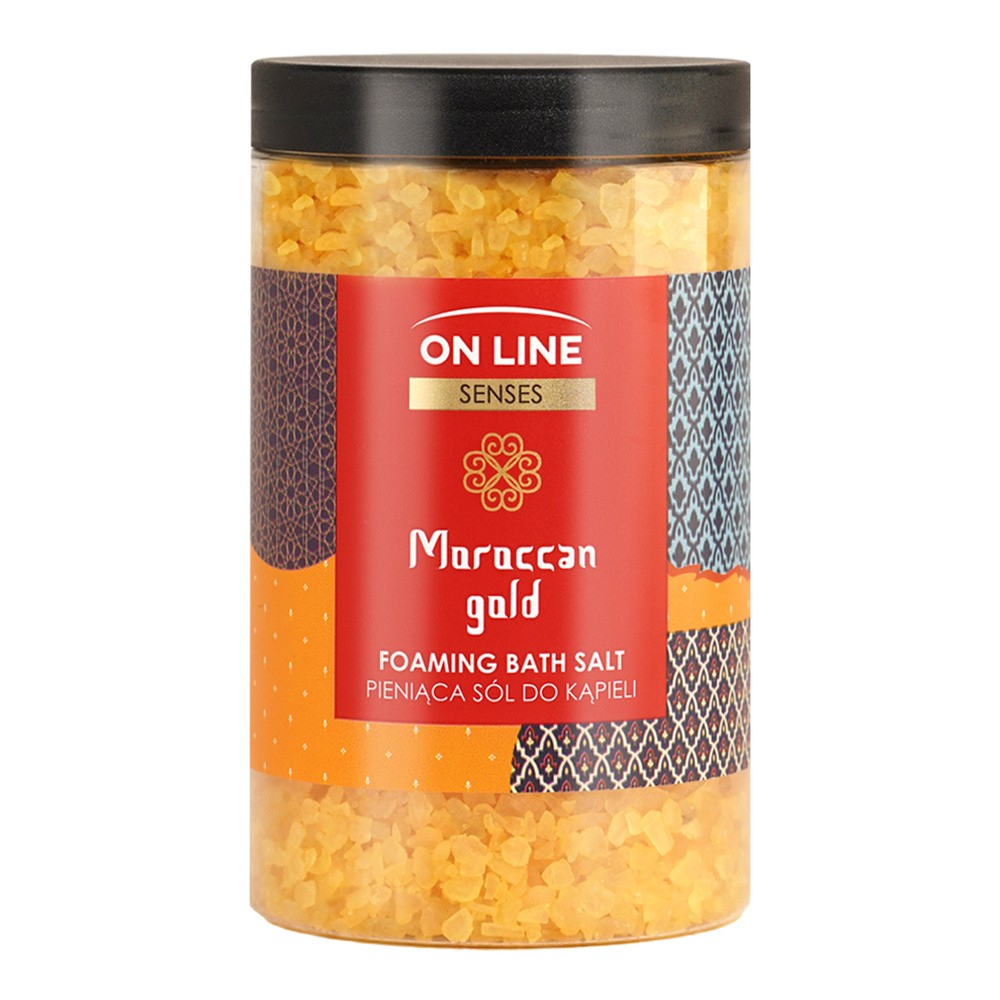 On Line Senses Pieniąca sól do kąpieli Moroccan Gold 480 g