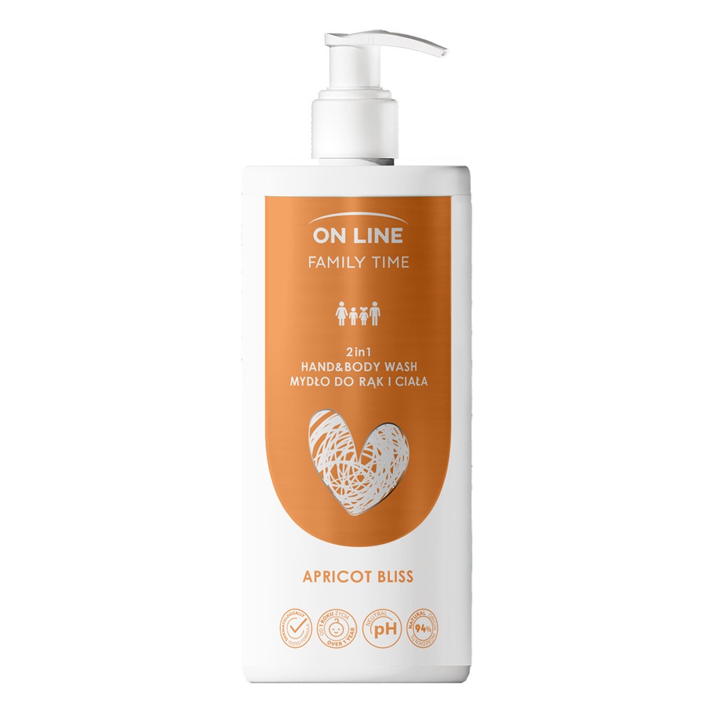 On Line Family Time, mydło 2w1 Apricot Bliss, 500 ml