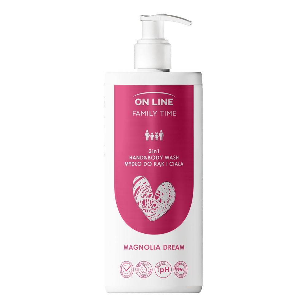 On Line Family Time, mydło 2w1 Magnolia Whisper, 500 ml