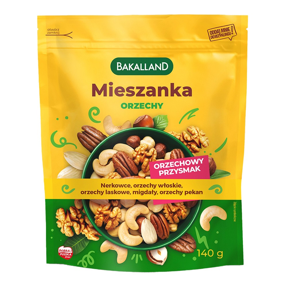 Bakalland Mieszanka Orzechy, orzechowy przysmak, 140 g