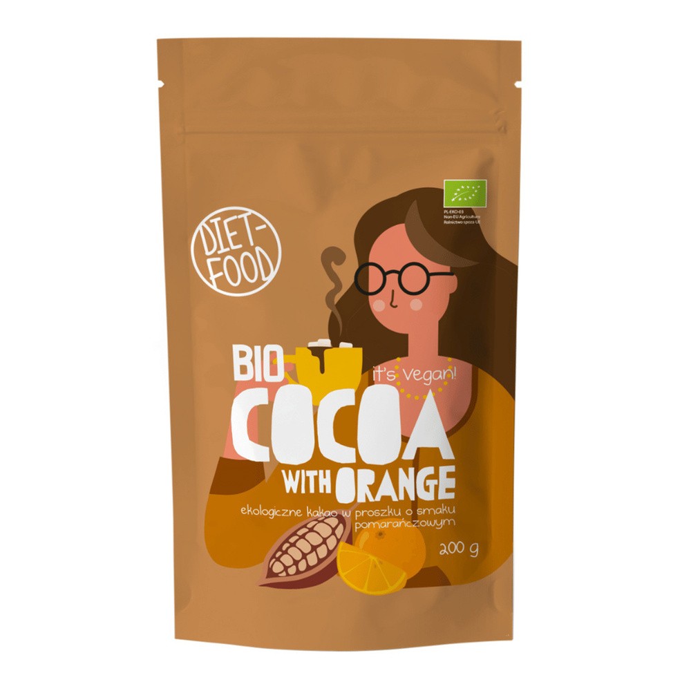 Diet-Food Kakao o smaku pomarańczy 200 g