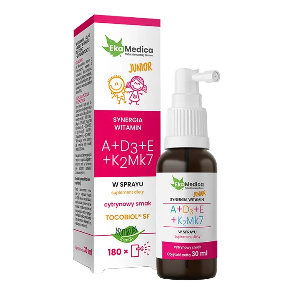 Ekamedica Junior A + D3 + E + K2 Mk7, Spray, 30ml