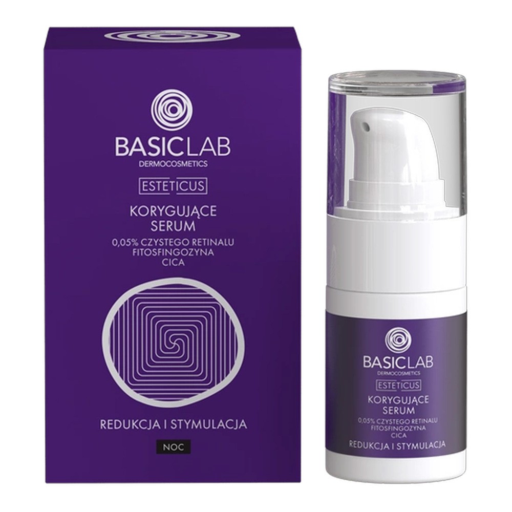 BasicLab Esteticus Korygujące serum z retinalem 0,05% 15 ml