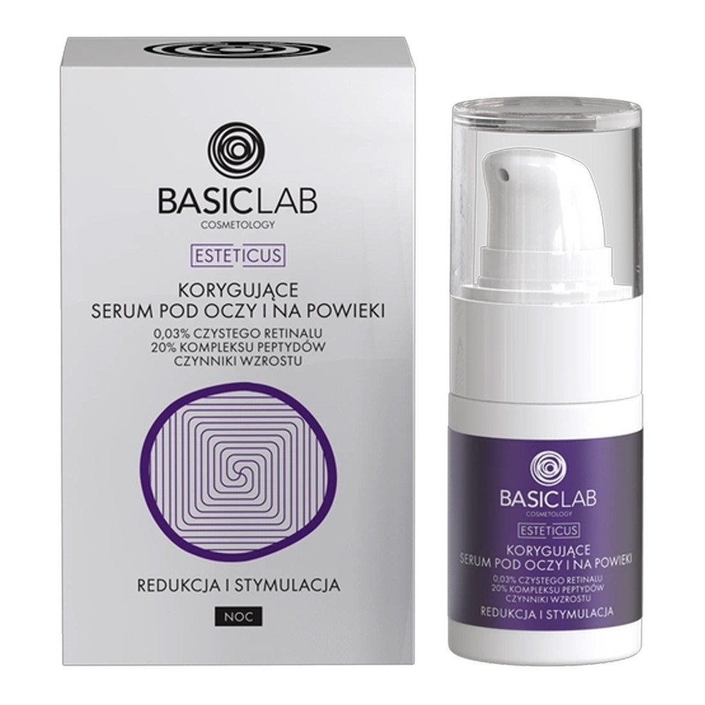 BasicLab Esteticus Korygujące serum pod oczy z retinalem 0,03%