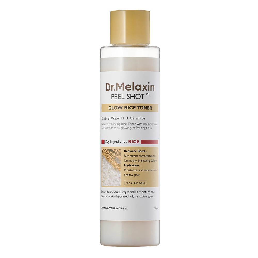 DR.MELAXIN PEEL SHOT LINE Rozświetlający tonik z ekstraktem z białego ryżu 200ml