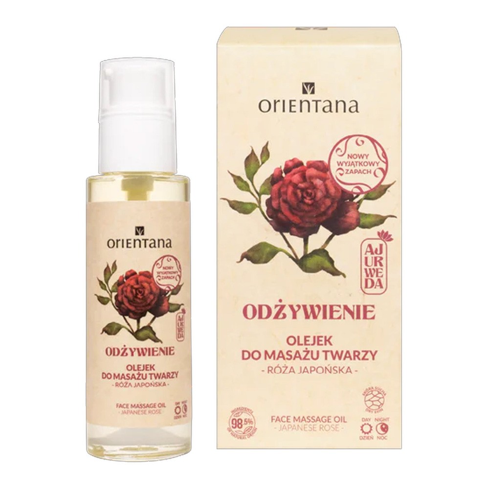 Orientana Olejek do masażu twarzy Odżywienie Róża Szafran