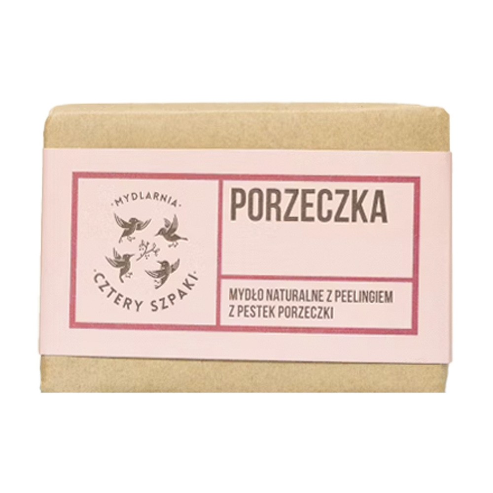 Mydlarnia Cztery Szpaki Naturalne Mydło z Peelingiem z Pestek Porzeczki, Cztery Szpaki, 110g