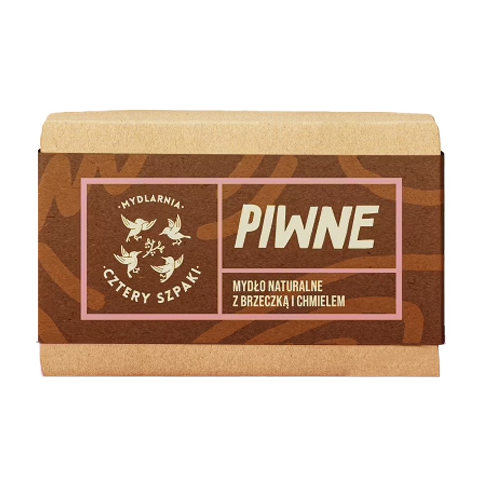Mydlarnia Cztery Szpaki Piwne - naturalne mydło w kostce z brzeczką i chmielem 110 g