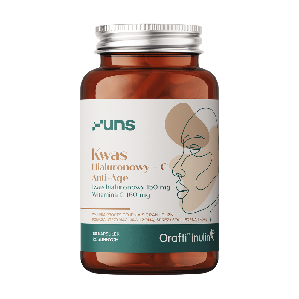Amix UNS Kwas Hialuronowy+C Anti-Age 60vegcaps