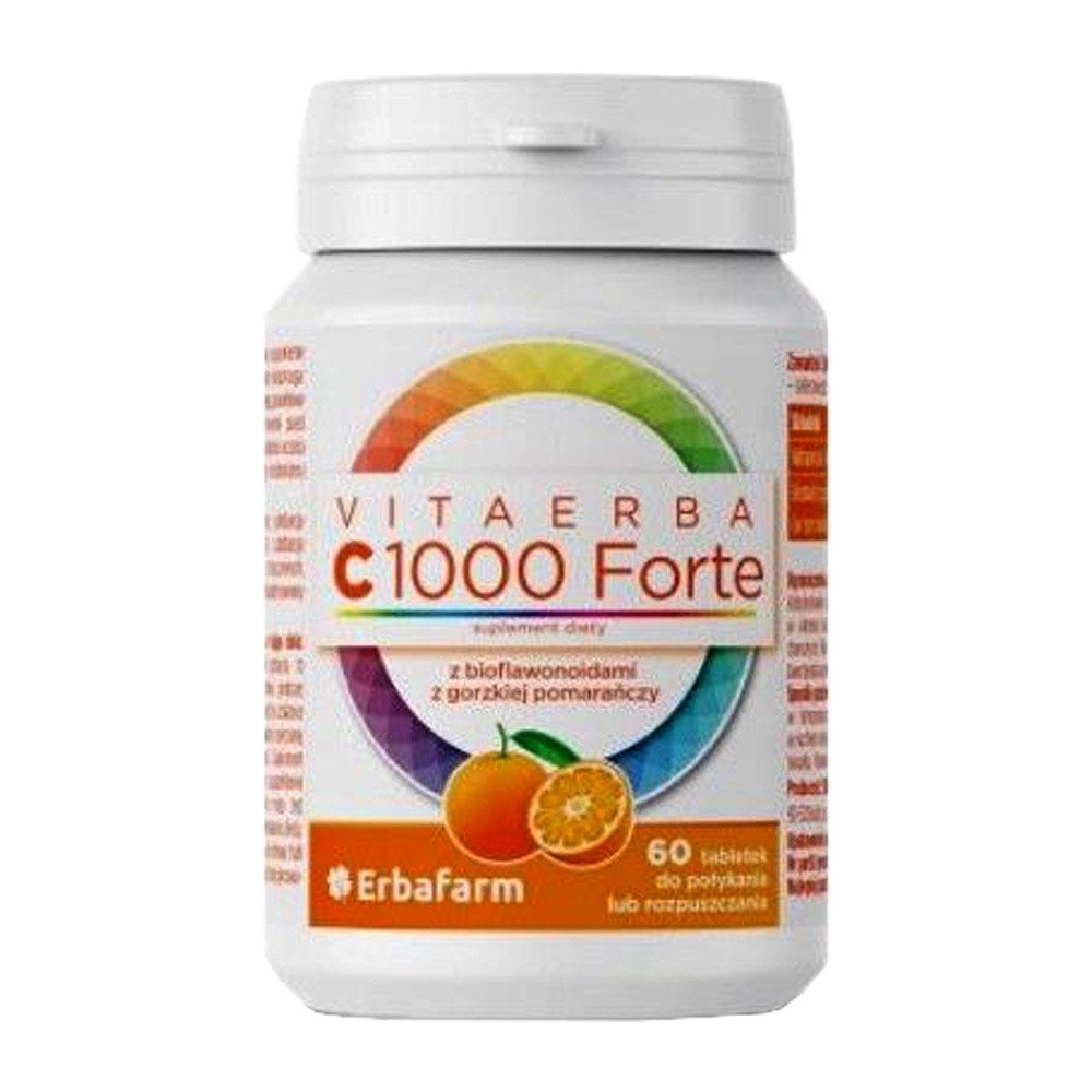 Erbafarm, Vitaerba witamina C 1000 Forte, Odporność, Suplement diety, 60 tab.
