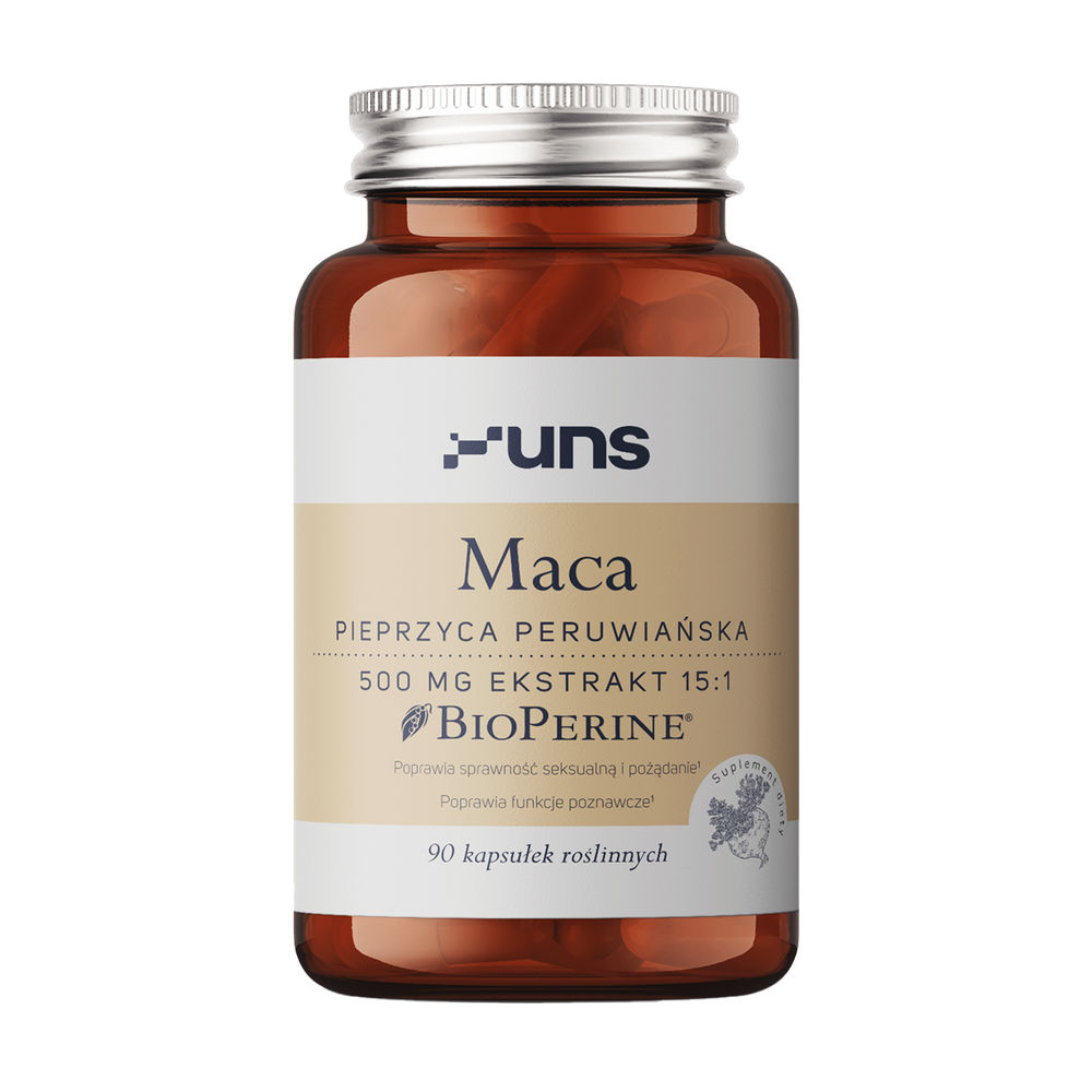 UNS Maca Pieprzyca Peruwiańska 500mg Ekstrakt 15:1 90vegcaps