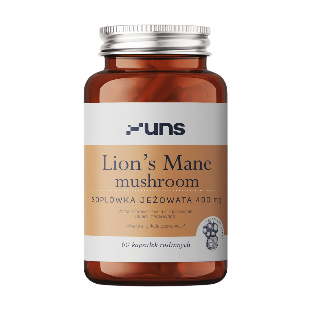 UNS Lion's Mane Mushroom Soplówka Jeżowata 400mg 60vegcaps