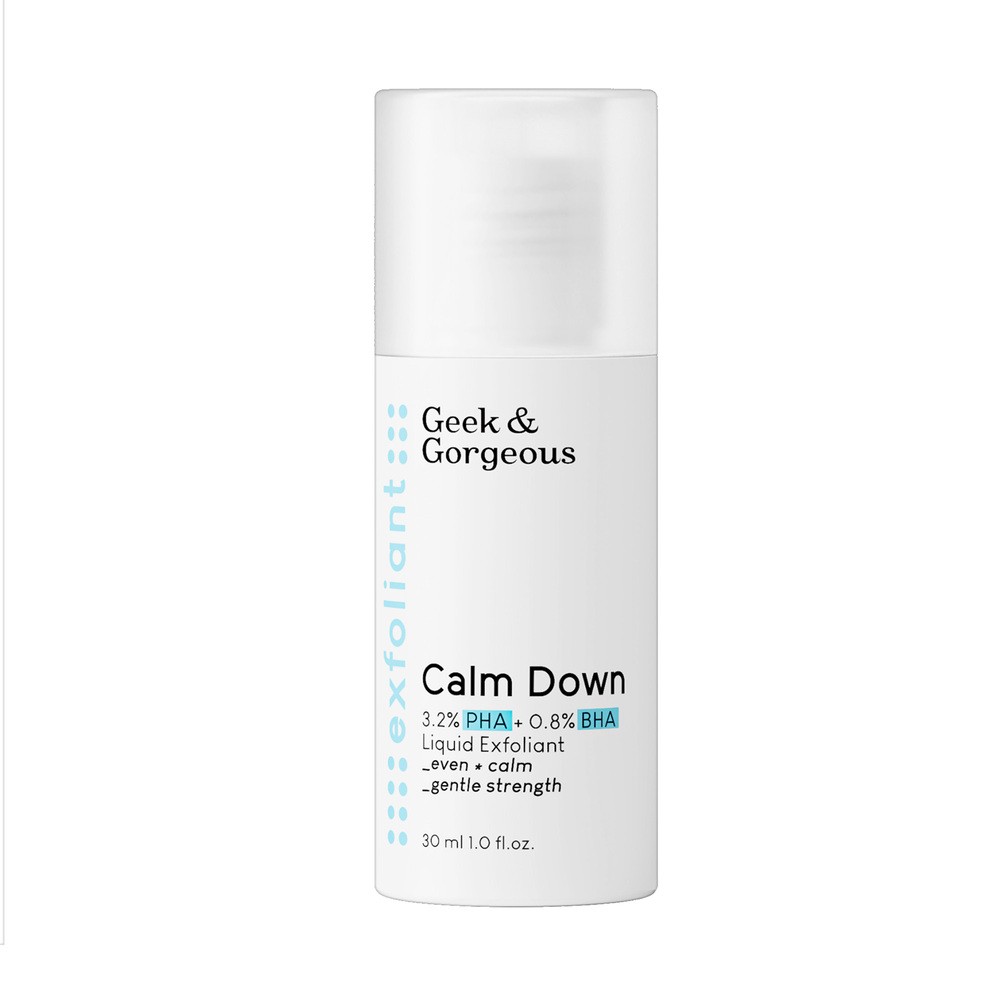 Geek & gorgeous Geek & Gorgeous Calm Down Tonik do Twarzy z Kwasami PHA + BHA 30ml GEEK-0032