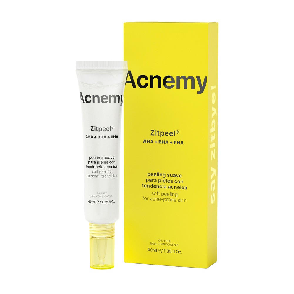 Acnemy Zitpeel AHA + BHA + PHA Soft Peeling - Delikatny peeling do skóry z wypryskami 40 ml