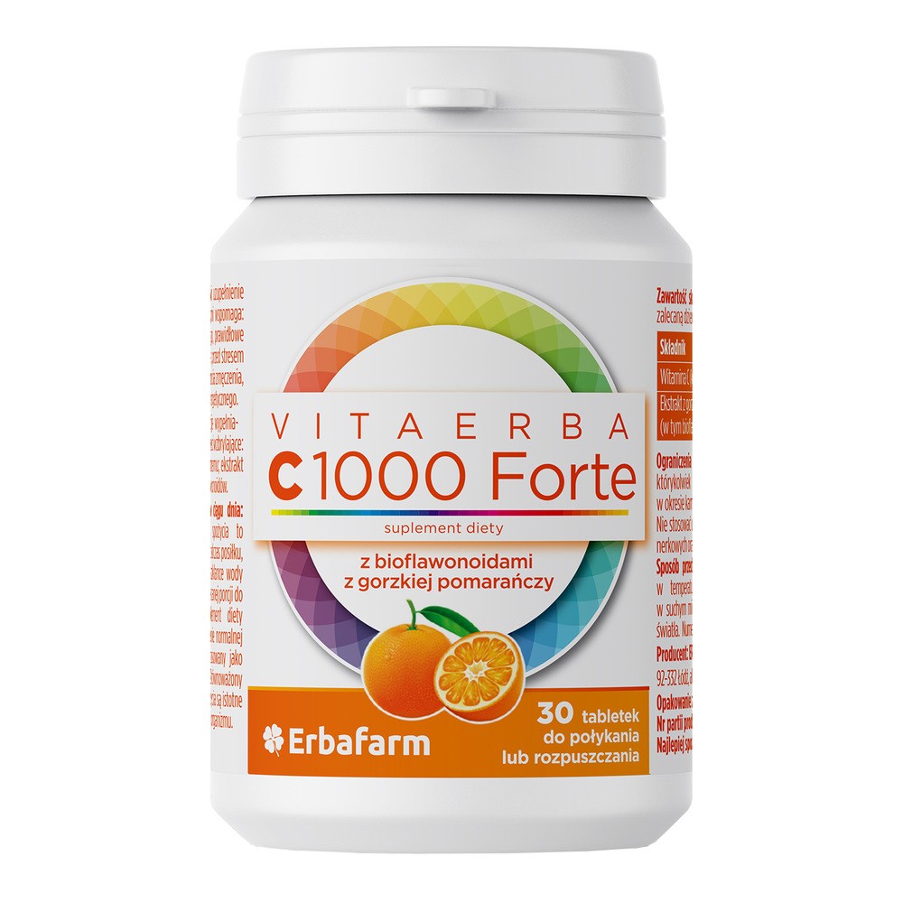 Vitaerba witamina C 1000 Forte, 30 tabletek >> 0zł za wysyłkę przy zakupach od 149 zł 