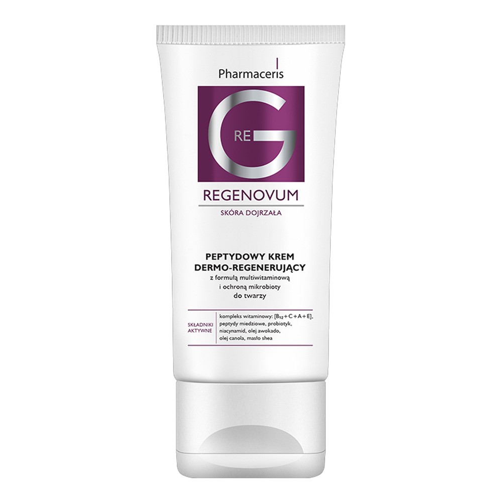 Pharmaceris G Regenovum, krem peptydowo dermo-regenerujący do twarzy, z formułą multiwitaminową, 50 ml