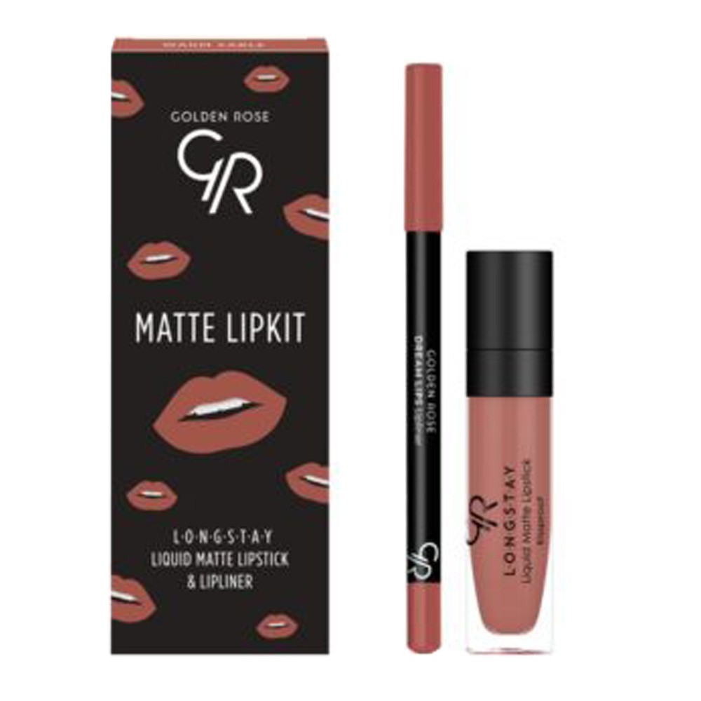 Golden Rose Matte Lipkit Zastaw do Ust Warm Sable R-MLK-WRS