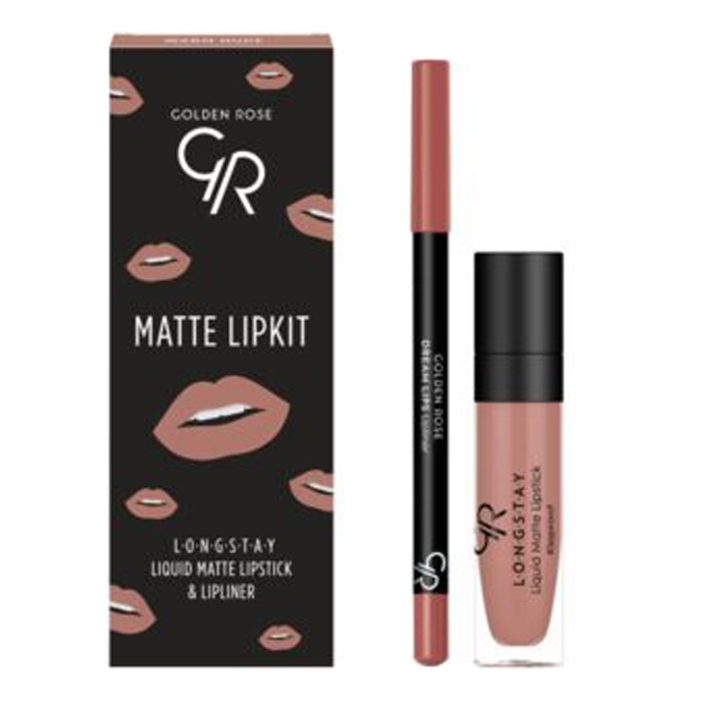 Golden Rose Matte Lipkit Zastaw do Ust Warm Nude R-MLK-WRN