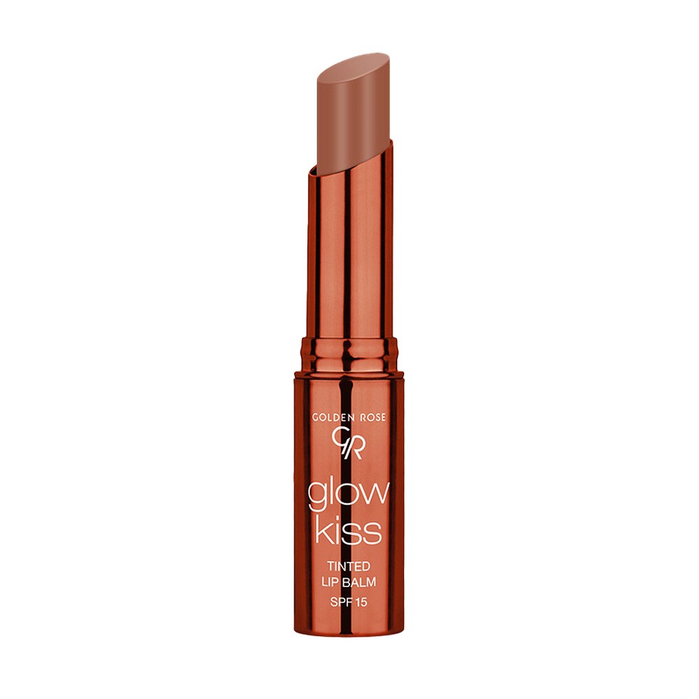 Golden Rose Glow Kiss - Tinted Lip Balm - Koloryzujący balsam do ust z witaminą E - SPF 15 - 3 g - 06 - CHOCO CAKE