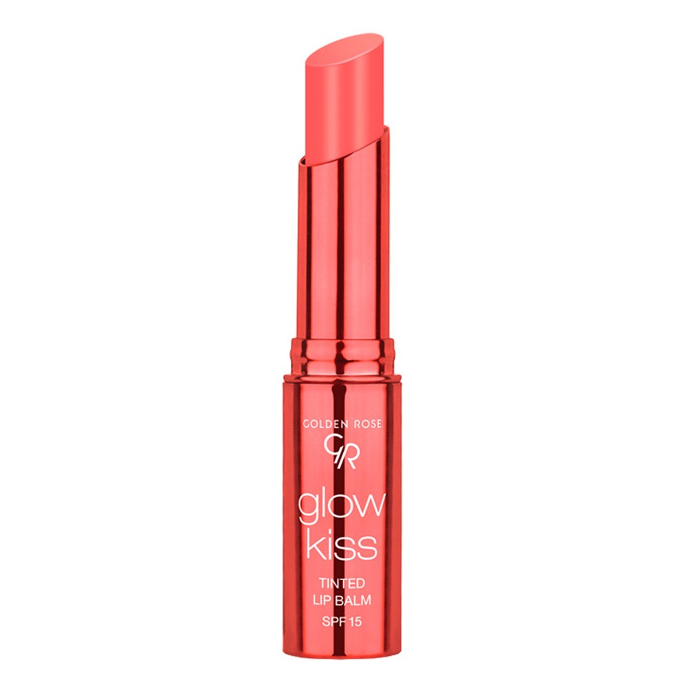 Golden Rose Glow Kiss - Tinted Lip Balm - Koloryzujący balsam do ust z witaminą E - SPF 15 - 3 g - 04 - PEACH SHAKE