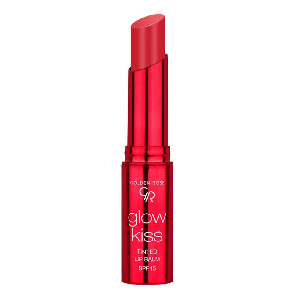 Golden Rose Glow Kiss - Tinted Lip Balm - Koloryzujący balsam do ust z witaminą E - SPF 15 - 3 g - 02 - STRAWBERRY