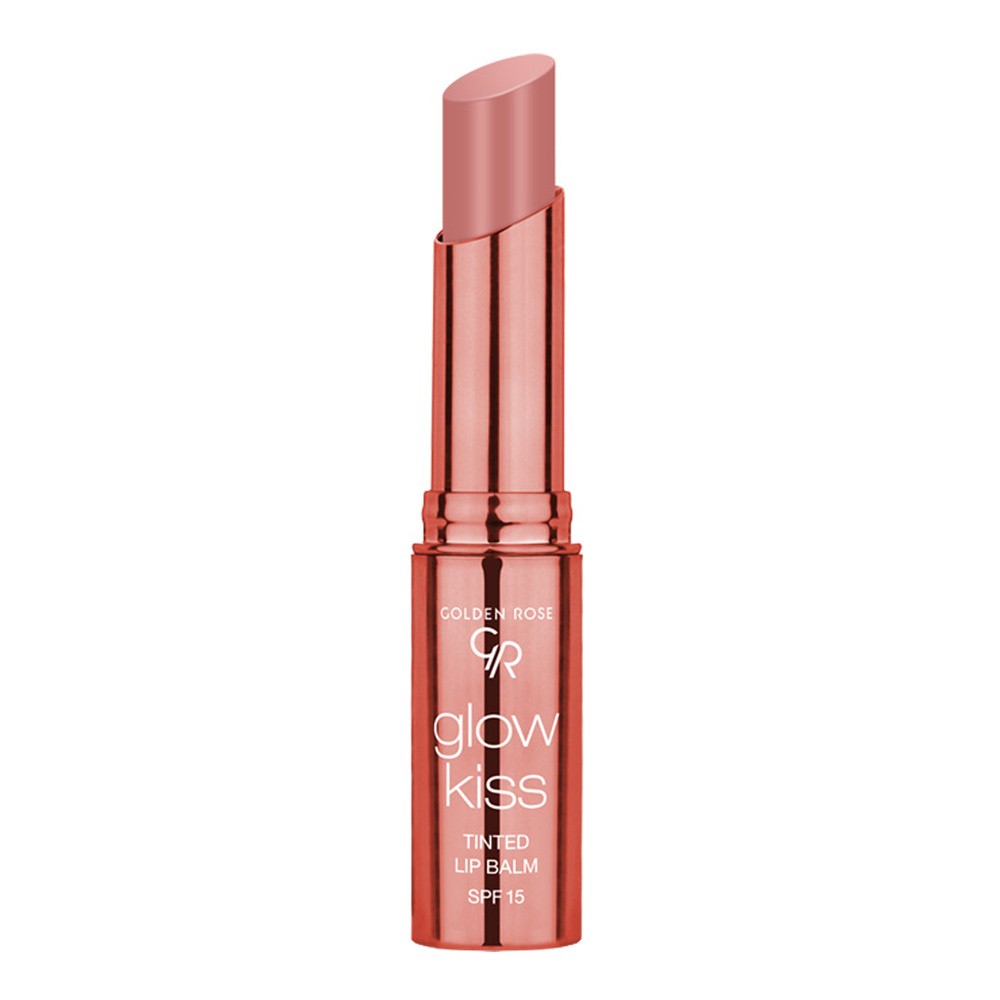 Golden Rose Glow Kiss - Tinted Lip Balm - Koloryzujący balsam do ust z witaminą E - SPF 15 - 3 g - 01 - VANILLA LATTE