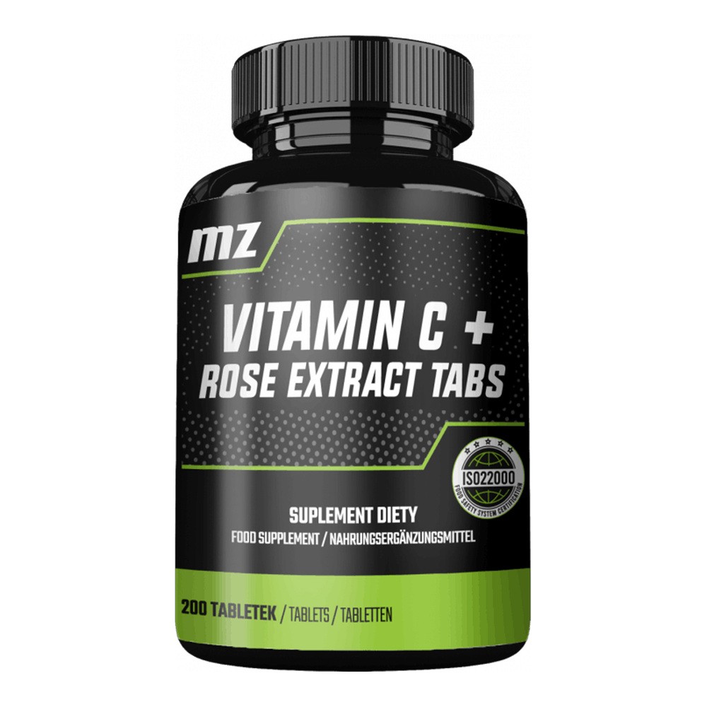 MZ-STORE VITAMIN C + ROSE EXTRACT WITAMINA C Z DZIKĄ RÓŻĄ 200 TABLETEK