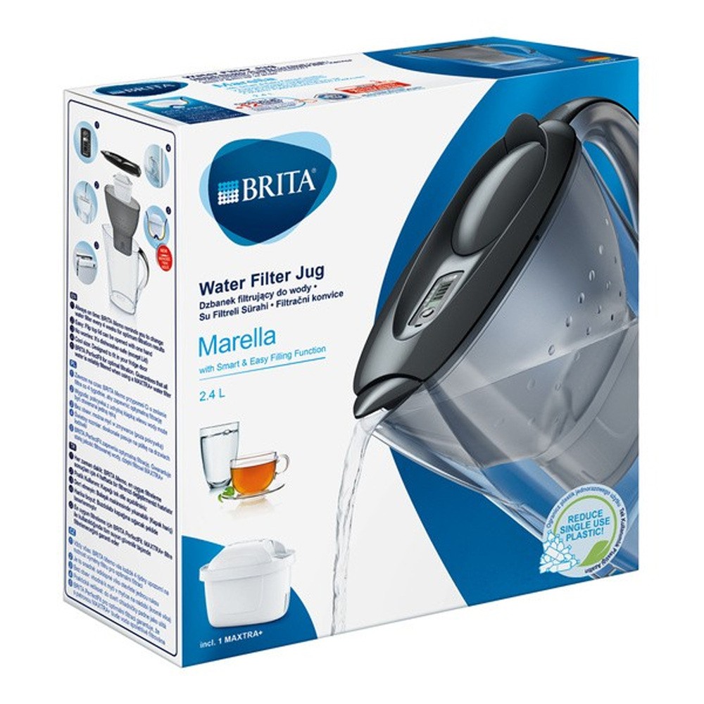 Brita Czajnik - Dzbanek z filtrem Marella Cool Memo, pojemność 2,4 l, filtr MX PRO, grafit 1052794