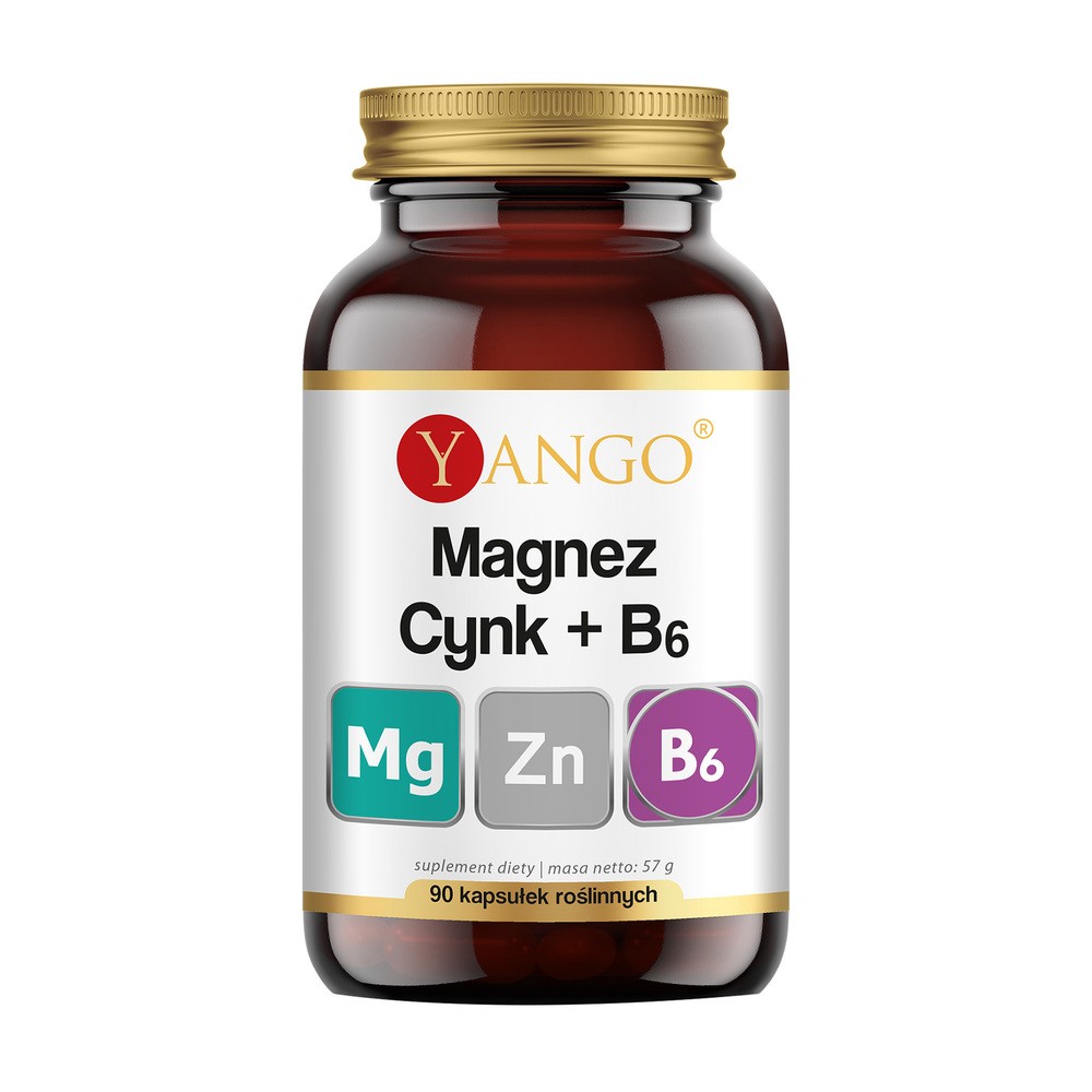 Yango Magnez + Cynk + B6, 90 kapsułek