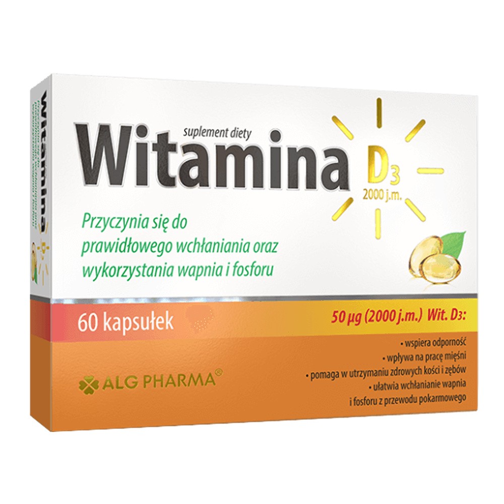 Pharma ALG Witamina D3 2000j.m. [ 60kaps ] - ALG