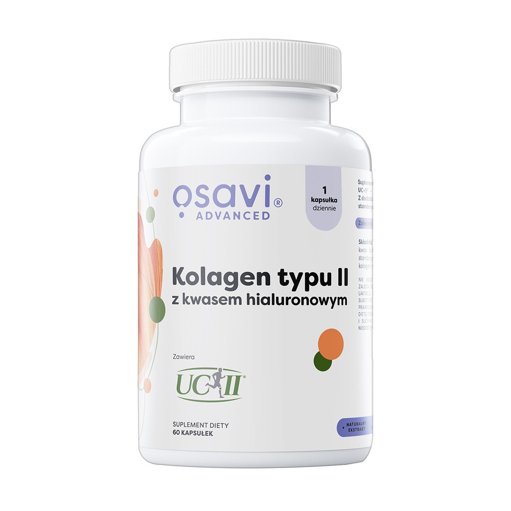 Osavi Advanced Kolagen Typu II z Kwasem Hialuronowym, 60 kapsułek
