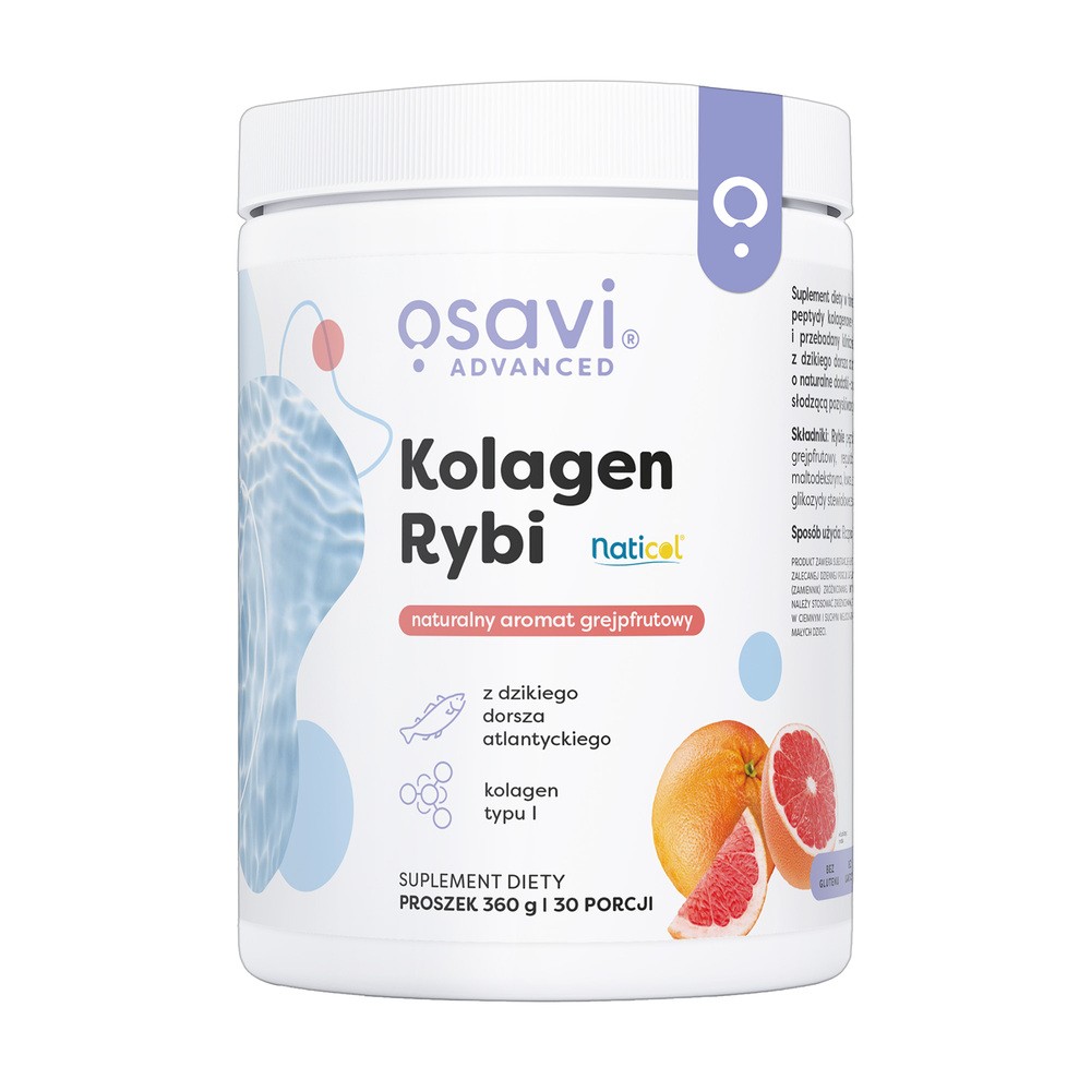 Osavi Advanced Kolagen Rybi, proszek, smak grejpfrutowy, 360 g