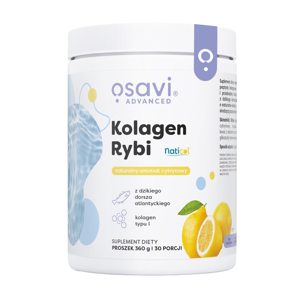 Osavi Kolagen Rybi z Dzikiego Dorsza 360g Skóra, Paznokcie, Stawy