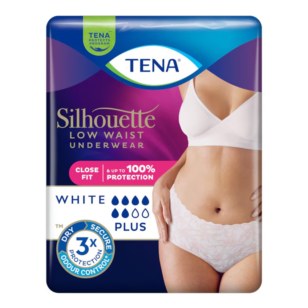 Tena Silhouette Plus White Dyskretna bielizna chłonna dla kobiet M, 12 szt. -> Wysyłka od 1,99 - odbiór w Żabce