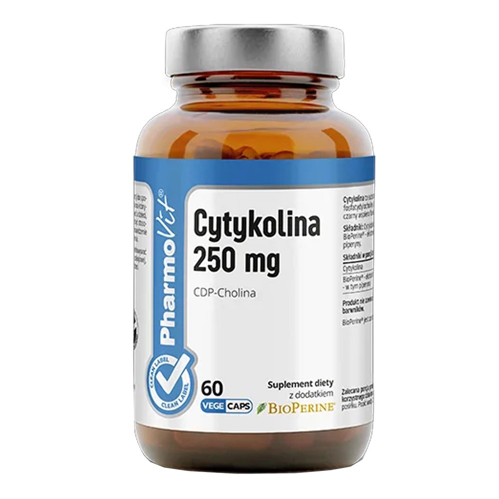 Pharmovit Cytykolina (250 mg) bezglutenowa suplement diety 60 kaps.