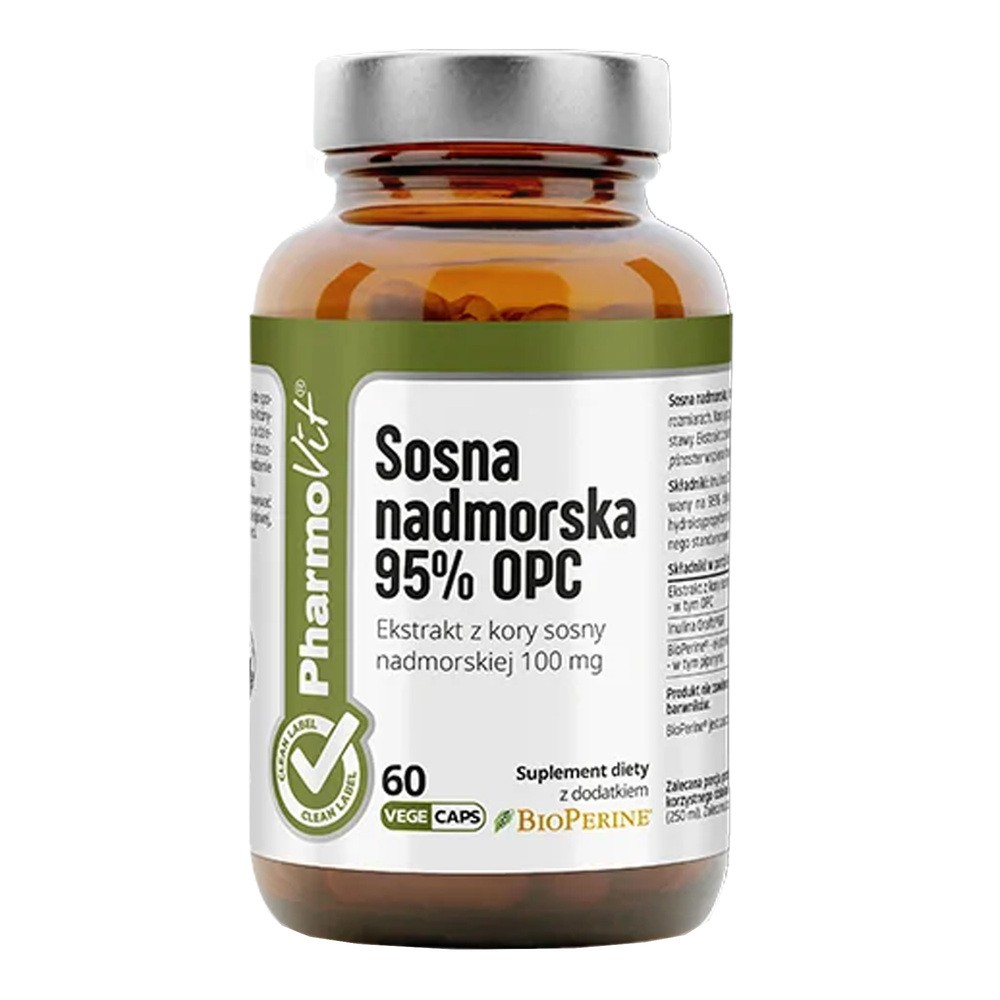 Pharmovit Sosna nadmorska ekstrakt 95% opc bezglutenowy suplement diety 60 kaps.