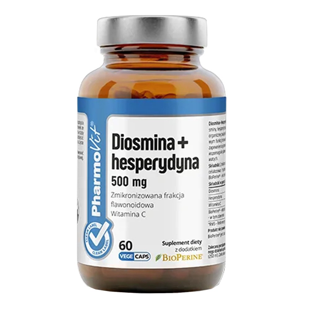 Pharmovit Diosmina + hesperydyna (500 mg) suplement diety 60 kaps.
