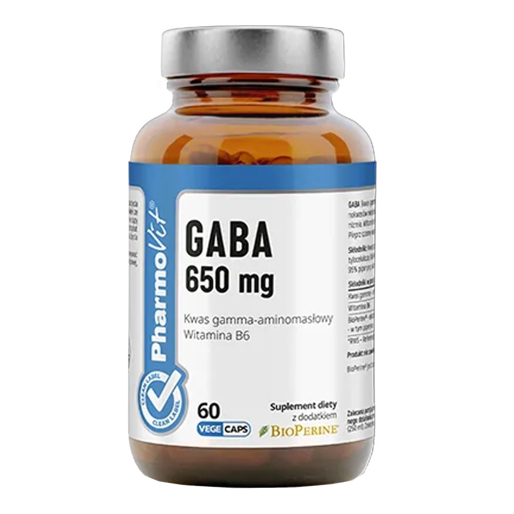 Pharmovit Gaba (650 mg) bezglutenowa suplement diety 60 kaps. - suplement