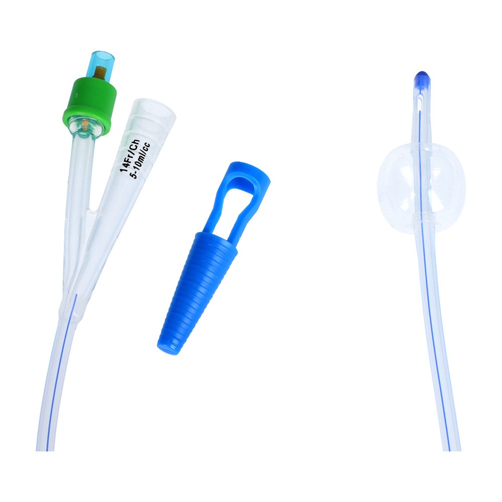 Zarys, urologiczny cewnik Foley'a, dwudrożny z plastikową zastawką i znacznikiem kontrastu, CH 14/5-10 ml, 1 szt.