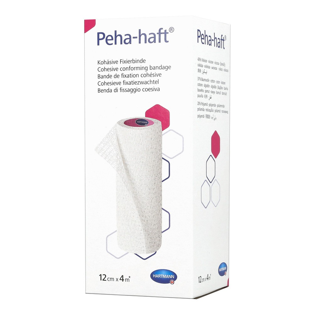 Peha-Haft, Opaska podtrzymująca kohezyjna 12 cm x 4 m, 1 sztuka