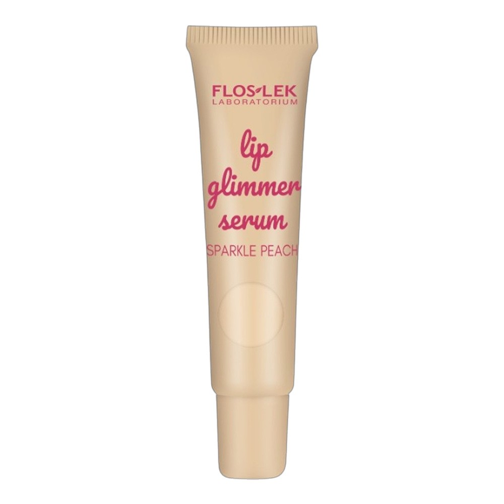 Flos-Lek Lip Care Glimmer, serum do ust, sparkle peach, 14 g