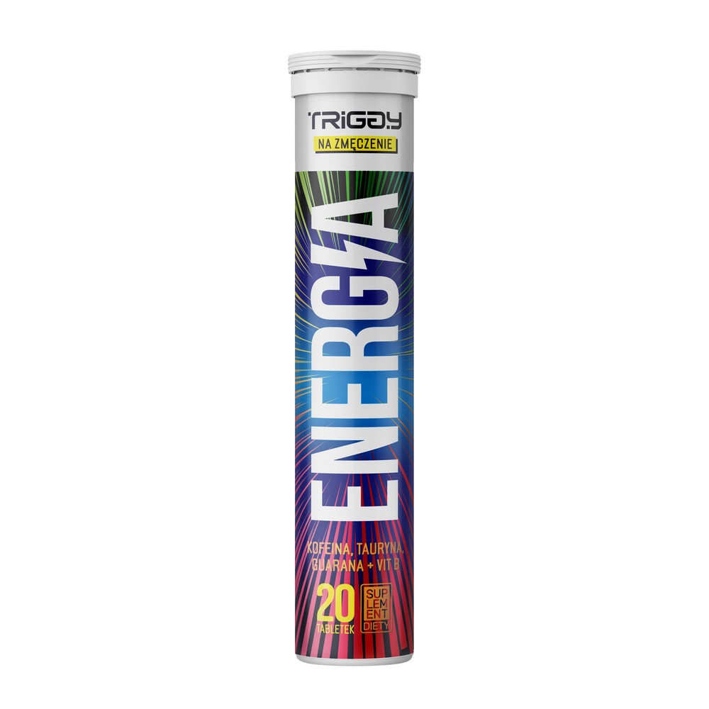 Suplement diety, Triggy Energia Tabletki Musujące Kofeina, Tauryna + Witamina B, 20 Tabletek