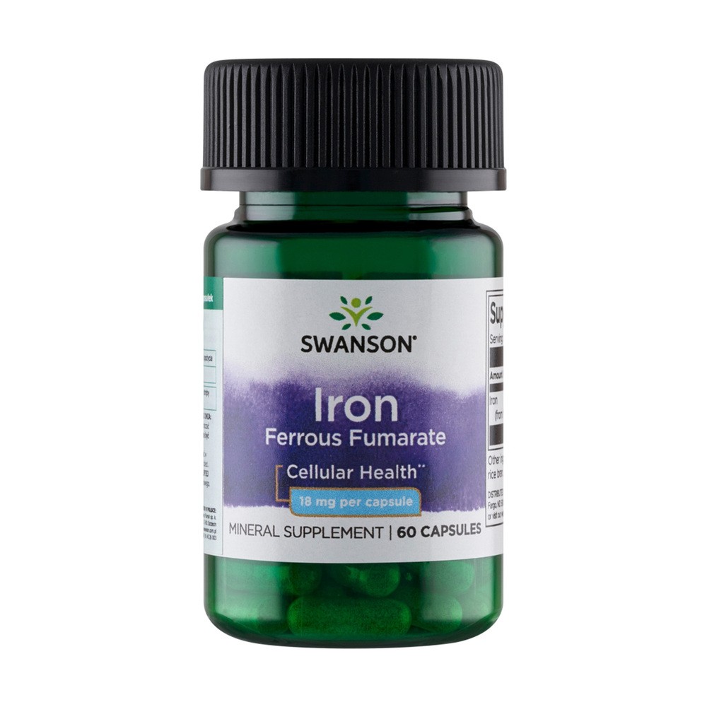 SWANSON IRON (Ferrous Fumarate) 18mg - 60caps.