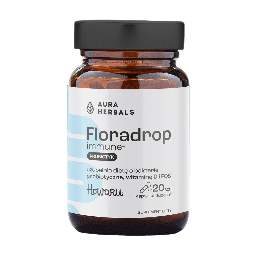 Aura Herbals Floradrop immune, probiotyk, 20 kapsułek