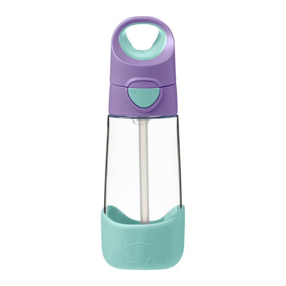 B.Box BABY&TRAVEL Butelka tritanowa ze słomką Lilac Pop 9 m+, 450ml