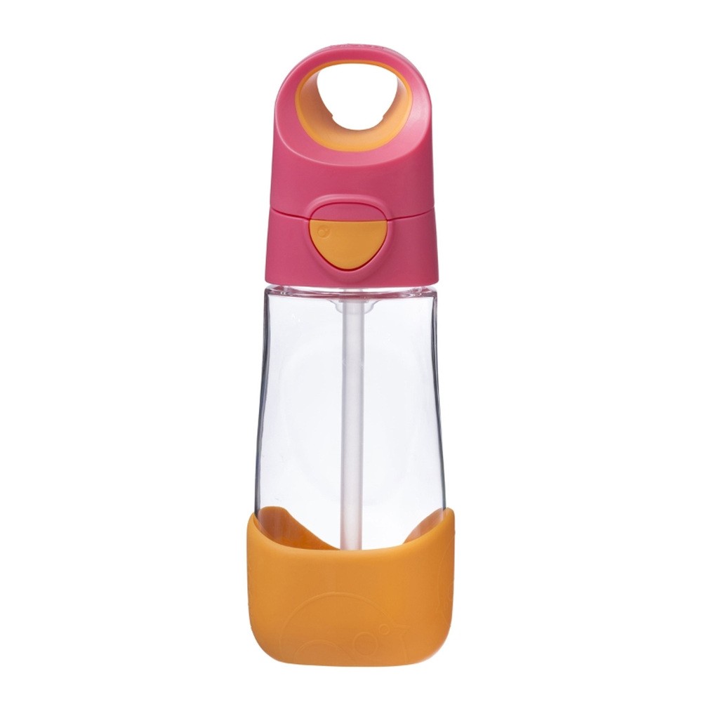 B.Box butelka ze słomką 450 ml (Różowy)