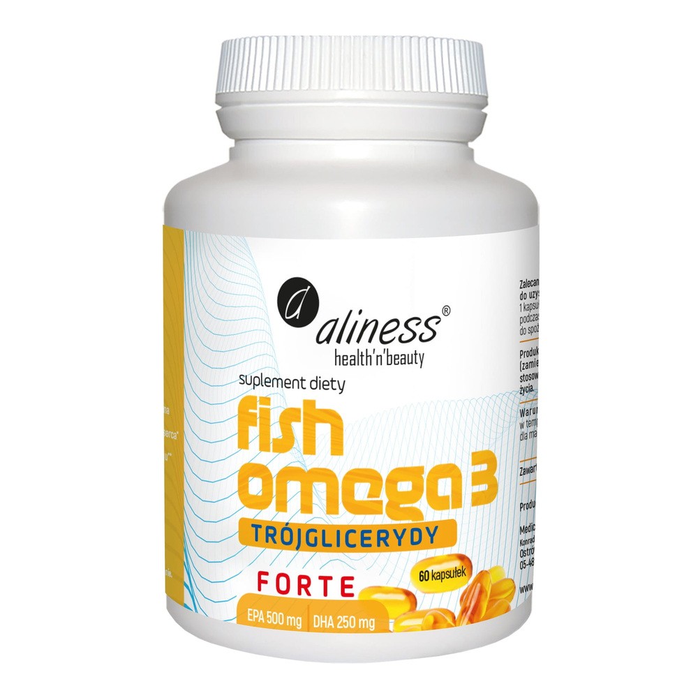 Aliness Fish Omega3 Forte Trójglicerydy 500/250 mg, 60 kapsułek
