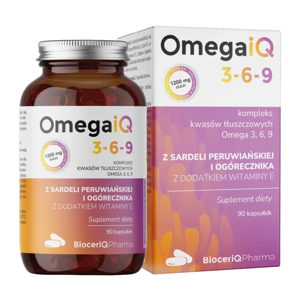 BioceriQ OmegaiQ 3-6-9 1200 mg, 90 kapsułek