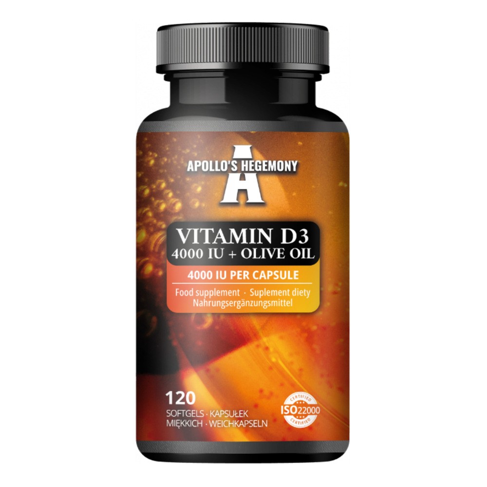 APOLLO'S HEGEMONY VITAMIN D3 4000 IU + OLIVE OIL 120 KAPSUŁEK