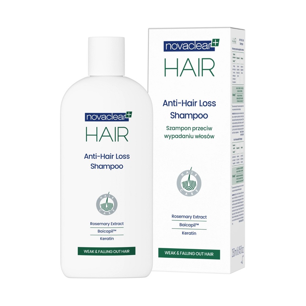 Novaclear Hair, szampon przeciw wypadaniu włosów, 250 ml
